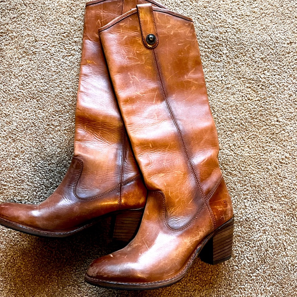 Womens Frye Jackie Button boots. Only worn once, selling as they are too small.